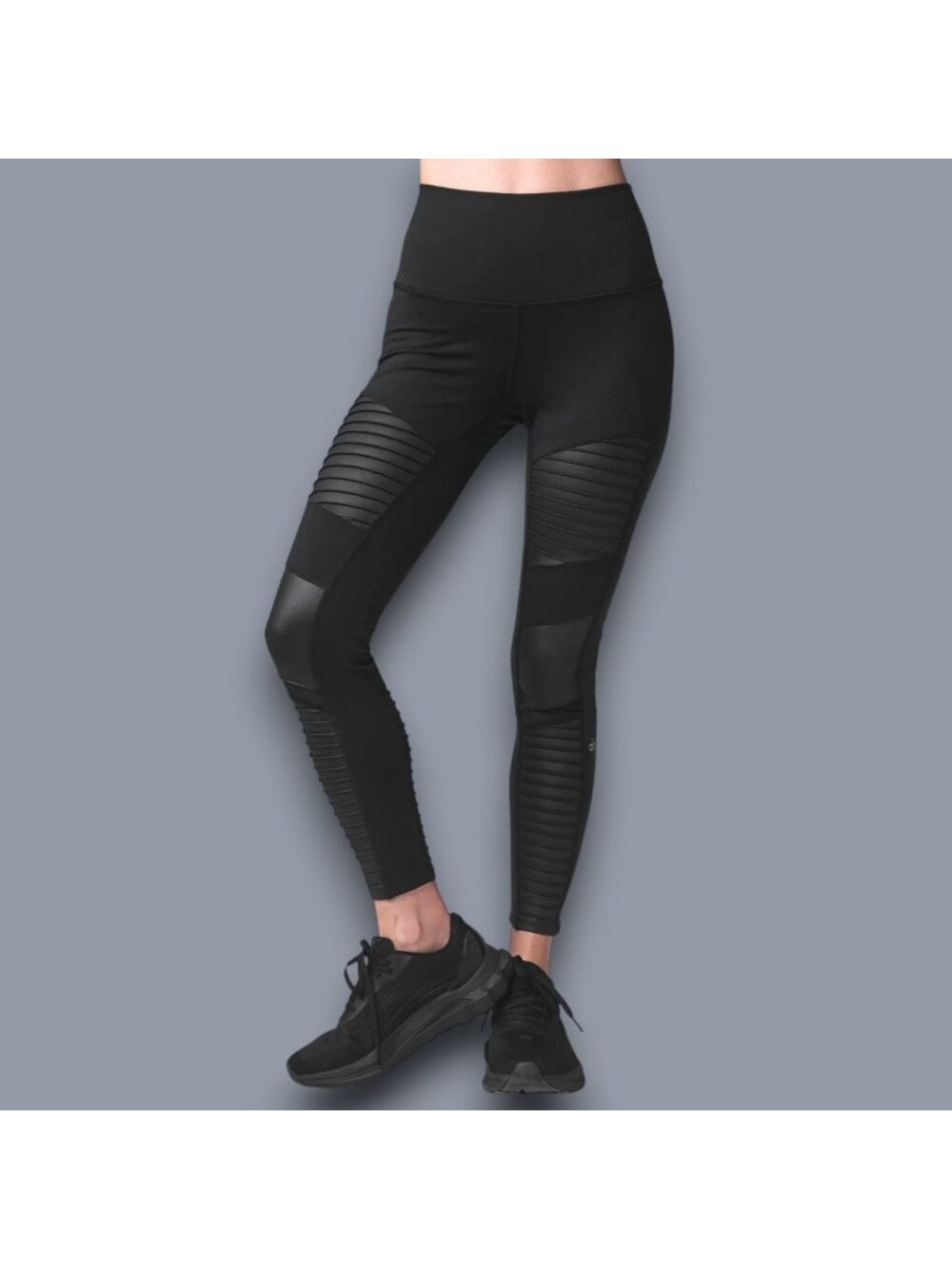 ALO Women's Sz S Black Moto Yoga Leggings